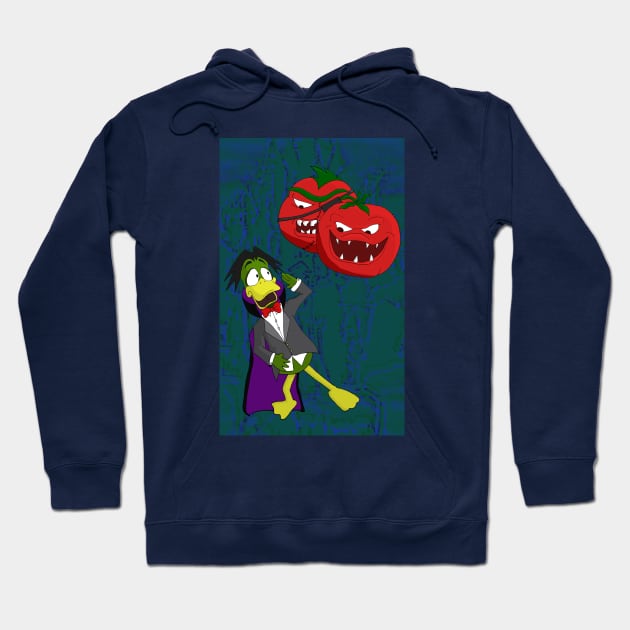 Duckula Killer Tomatoes Hoodie by Uglyfacestories